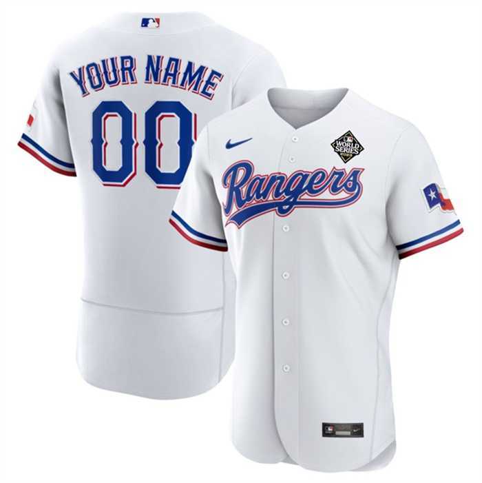 Men's Texas Rangers Active Player Custom White 2023 World Series Flex Base Stitched Baseball Jersey,We sell and wholesale Men's Texas Rangers Active Player Custom White 2023 World Series Flex Base Stitched Baseball Jersey on line form chian!